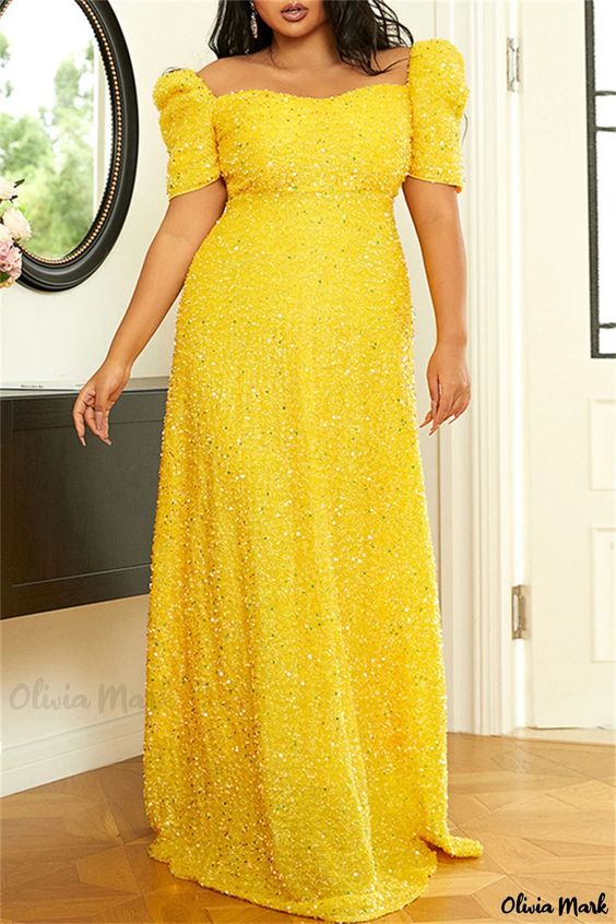 yellow party dress plus size