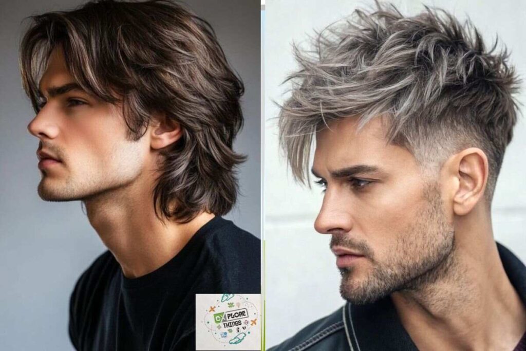 wolf cut men long hair