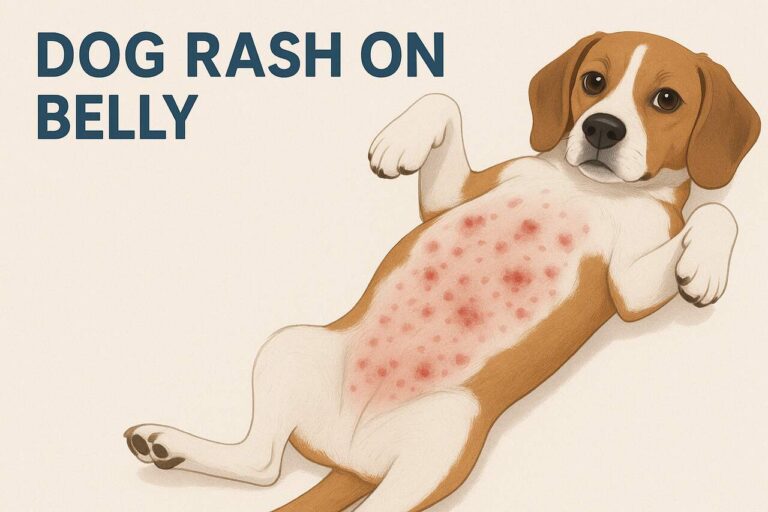 Dog belly rash illustration with title only.