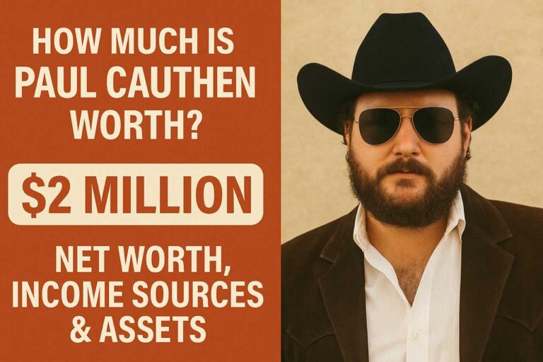Paul Cauthen with $2 million net worth text in bold