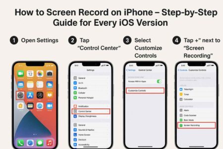 iPhone screen recording setup tutorial steps.