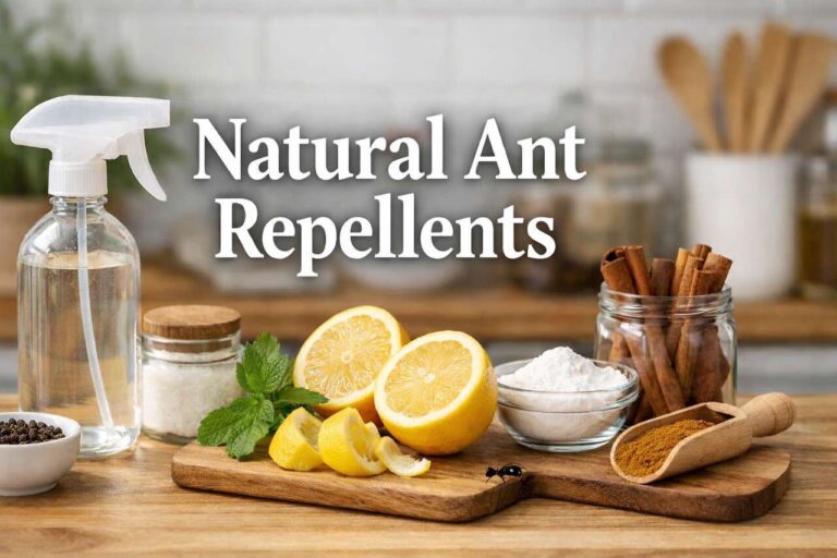 Natural ant repellents on a kitchen counter