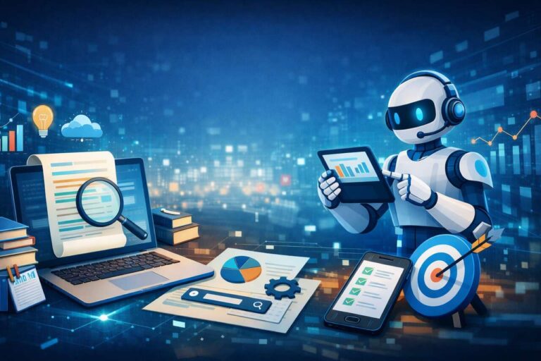 Writing Tools Aggr8Tech AI-powered writing workflow illustration